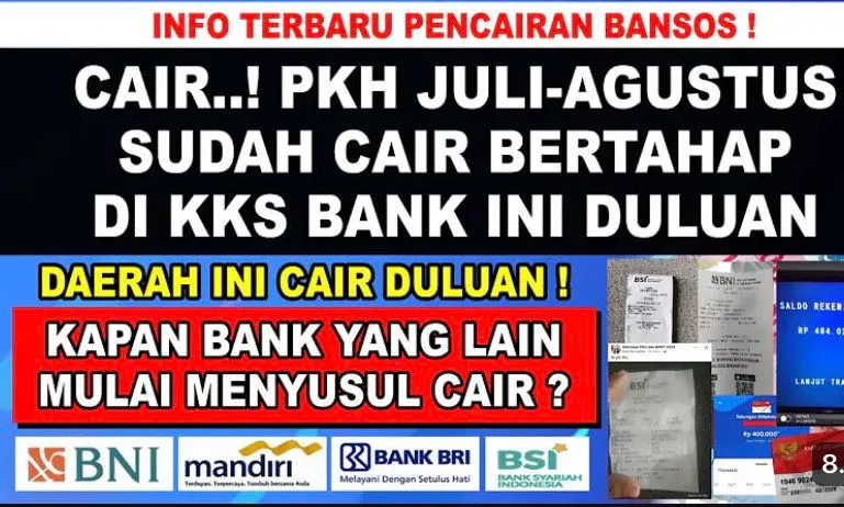 Bansos PKH Juli-Agustus 2024 Sudah Mulai Cair Secara Bertahap Lewat KKS