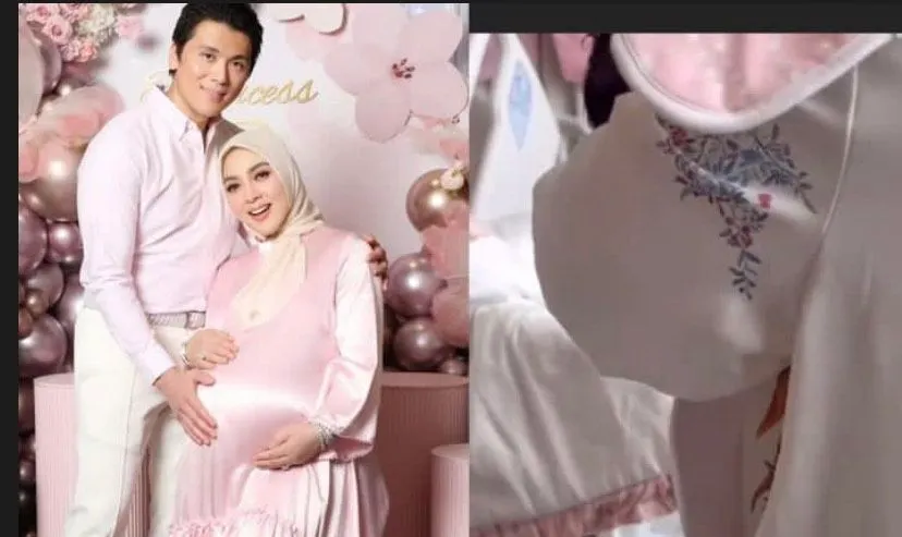 Rambut Baby R Anak Syahrini Kelihatan Sedikit saat Digendong