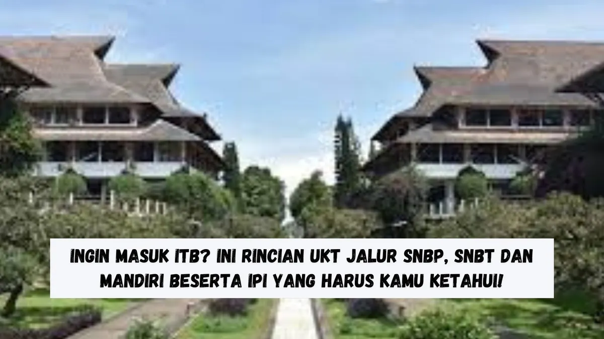 ITB menerapkan sistem Uang Kuliah Tunggal (UKT) sebagai salah satu komponen Biaya Penyelenggaraan Pendidikan kepada mahasiswa.