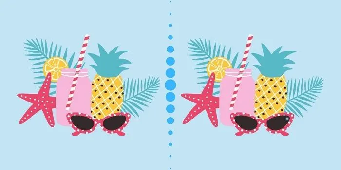 Ilustrasi tes penglihatan temukan 5 perbedaan dalam waktu 20 detik