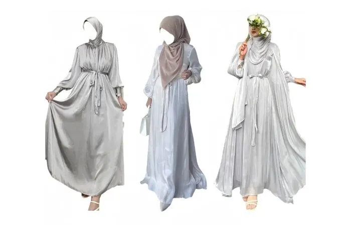 Ilustrasi gaya baju lebaran ala shimmer-shimmer.