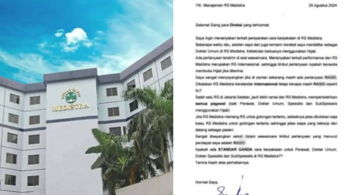Dokter Spesialis Diani Kartini Protes Keras! RS Medistra Diduga Diskriminatif, Larang Pegawai Berhijab