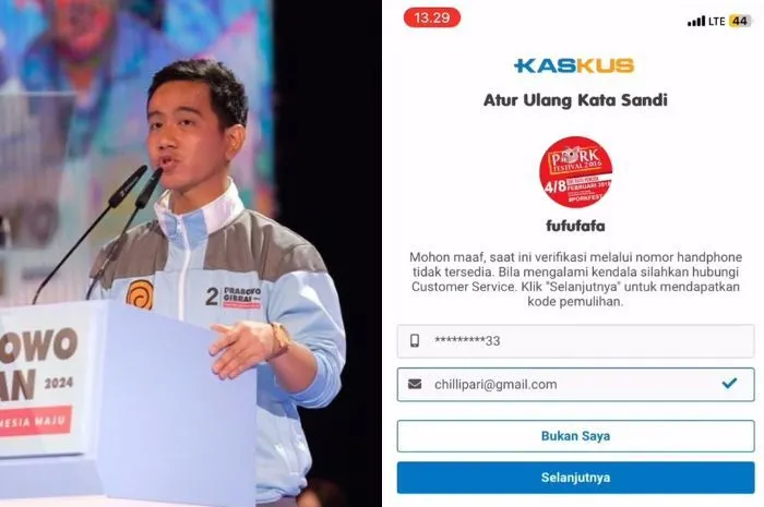 Kini ramai di X yang mengatakan bahwa nomor pribadi Gibran dan email bisnisnya terhubung dengan akun Kaskus tersebut.