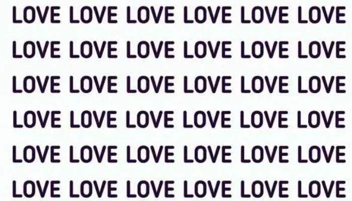 Tes Penglihatan: Cari Kata Paling Berbeda dalam Kumpulan Kata LOVE, Ayo Konsentrasi!