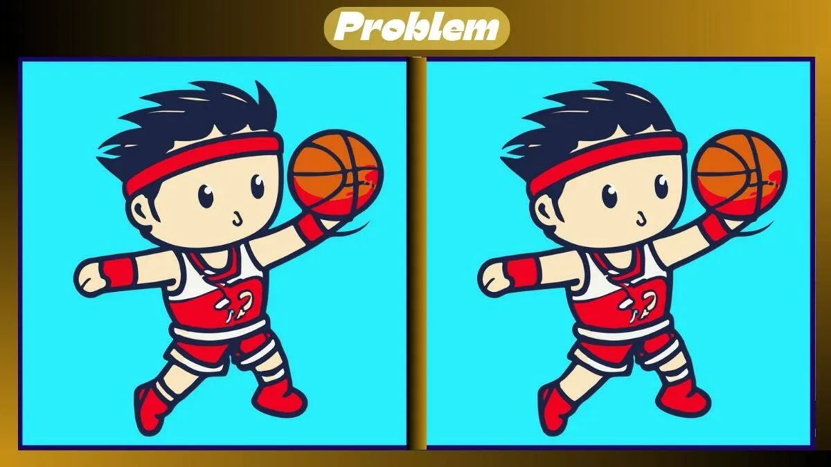 Menemukan 3 perbedaan pada dua gambar pemain basket yang terlihat identik merupakan hal yang sulit dan menantang.