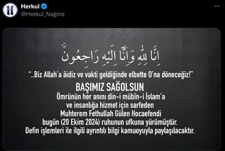 Muhammad Fethullah Gulen Hojaefendi tutup usia pada usianya yang ke-86 tahun.