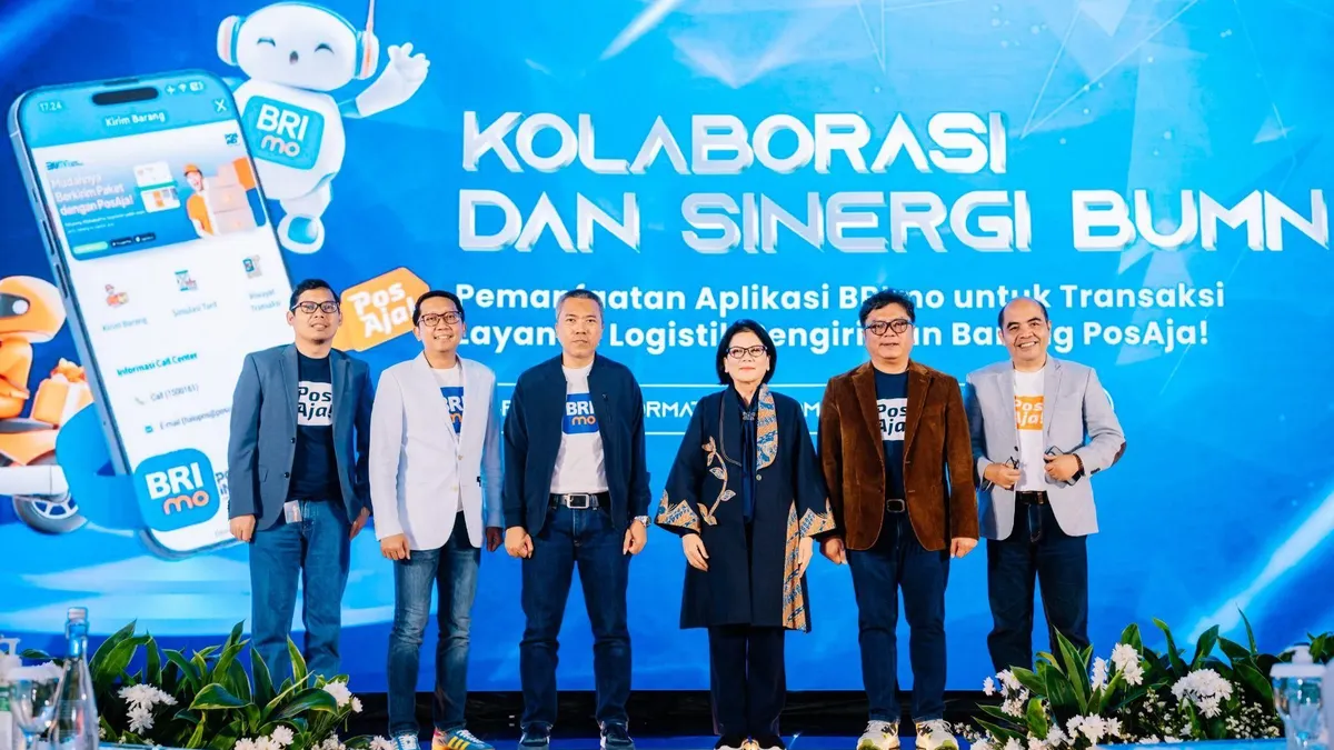 Peluncuran fitur terbaru di aplikasi BRImo, yaitu “Kirim Barang” yang bekerjasama dengan PT Pos Indonesia.