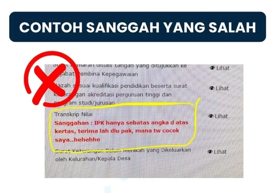 Perlu diingat bahwa pelamar tidak boleh asal menulis kalimat sanggah, ada beberapa hal yang perlu diperhatikan agar sanggahan bisa diterima.
