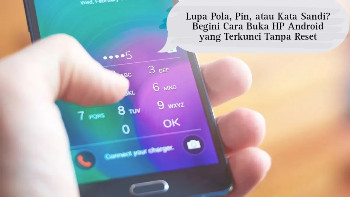 Ilustrasi HP Android yang Lupa Pola, Pin atau Kata Sandi