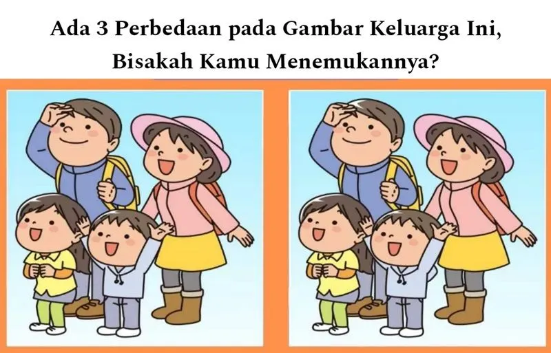 Tes IQ: Pertajam Fokus dan Temukan 3 Perbedaan pada Gambar Keluarga Pergi Bertamasya, Tantang Keterampilan Observasimu