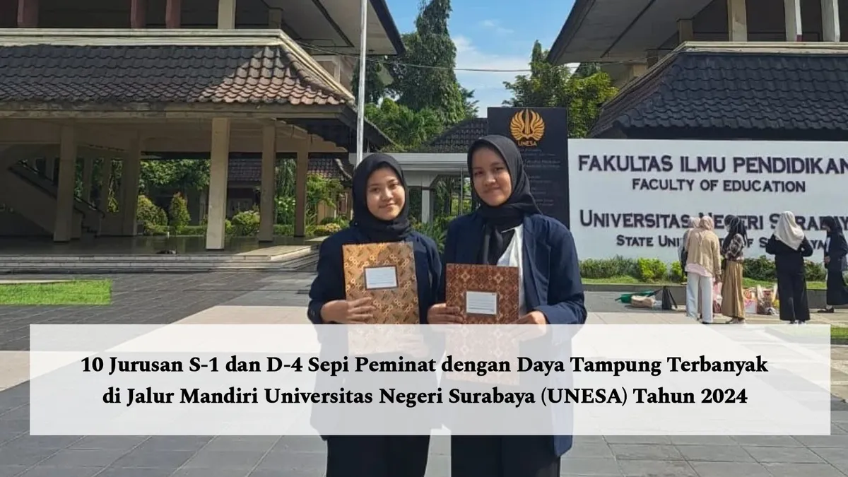 Ada beberapa jalur masuk penerimaan mahasiswa baru yang dibuka di Universitas Negeri Surabaya (UNESA).