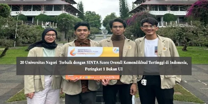 SINTA Score oleh Kemendikbud Ristek dijadikan indikator kinerja publikasi ilmiah di Indonesia, terdapat 20 Universitas masuk skor terbaik.