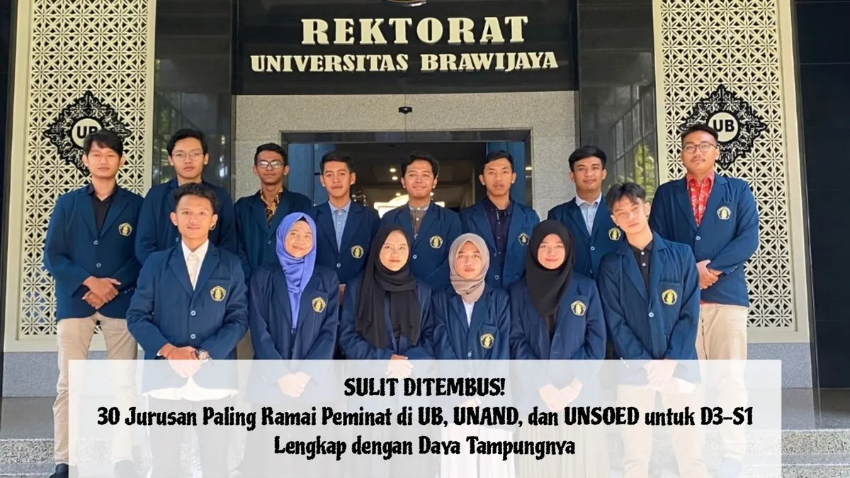 Daftar Jurusan Paling Ramai Peminat di UB, UNAND, dan UNSOED