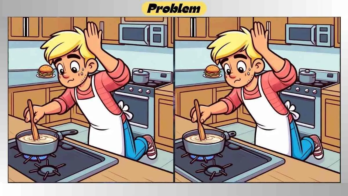 Tes Ilusi Optik: Temukan 3 Perbedaan Gambar Pria yang Sedang Memasak dalam 15 Detik