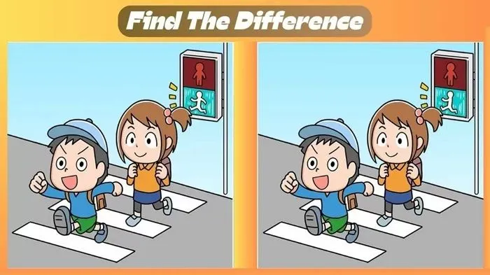 Tes IQ: Latih Dirimu! Temukan 3 Perbedaan pada Gambar Anak yang Sedang Menyeberang Jalan Ini!