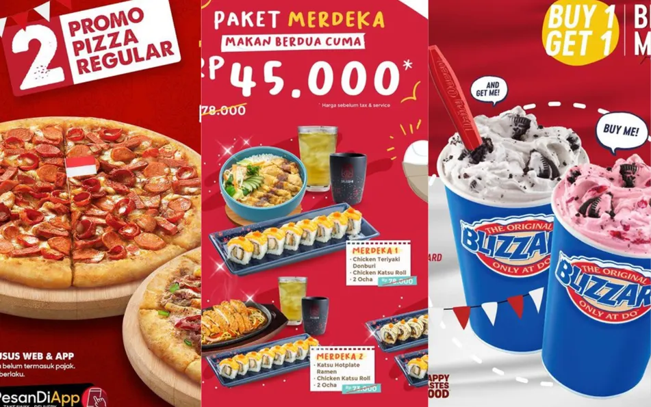  Daftar Promo Makanan Hari Kemerdekaan HUT RI:  Yoshinoya, Hokben hingga Ichiban Sushi 