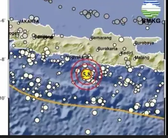 BREAKING NEWS: Gempa M5.8 Guncang Gunung Kidul Yogyakarta, Tidak Berpotensi Tsunami