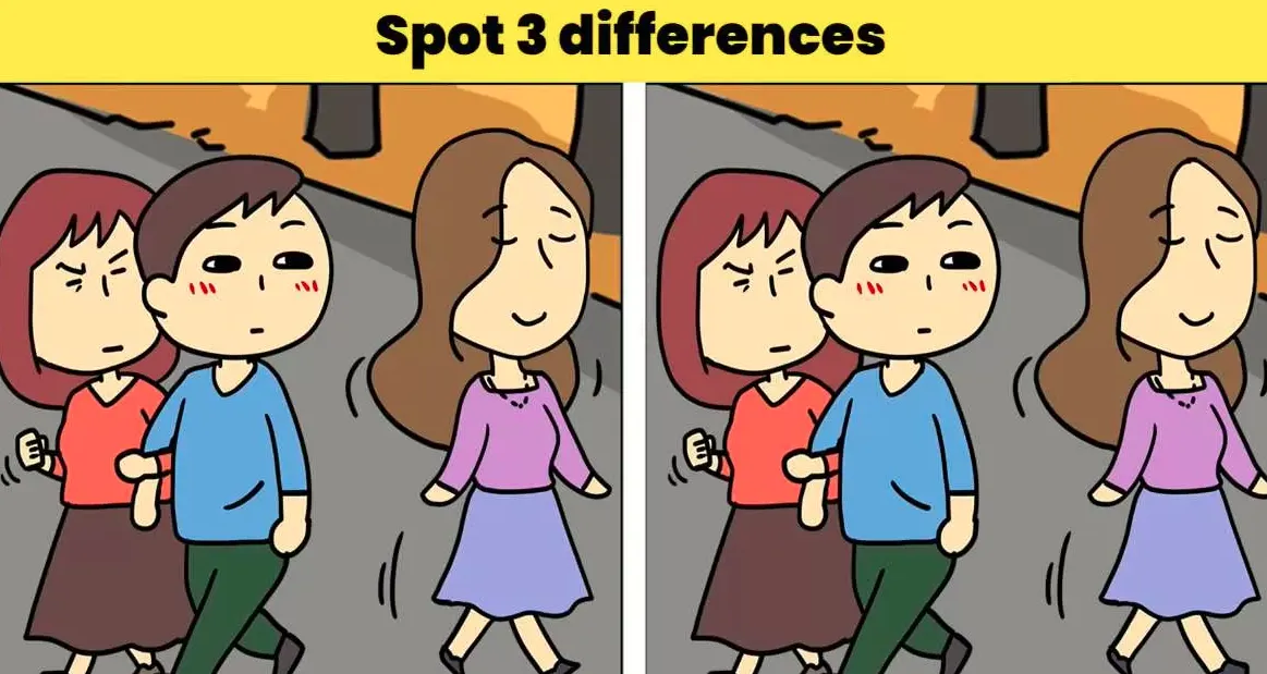 Tes IQ: Kamu Sosok yang Teliti? Coba Temukan 3 Perbedaan pada Gambar Pria Genit dan Pasangannya, Buktikan Kemampuan Observasimu