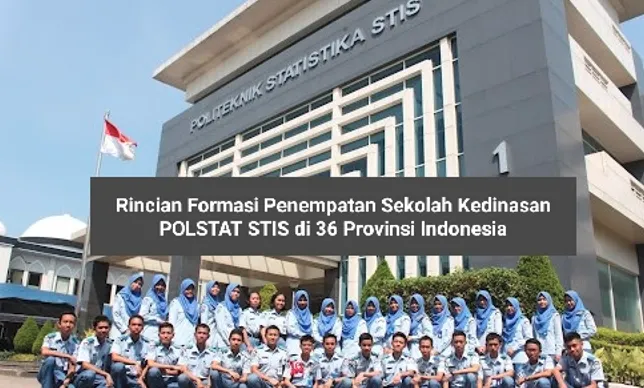 Rincian Formasi Penempatan Sekolah Kedinasan POLSTAT STIS di 36 Provinsi Indonesia