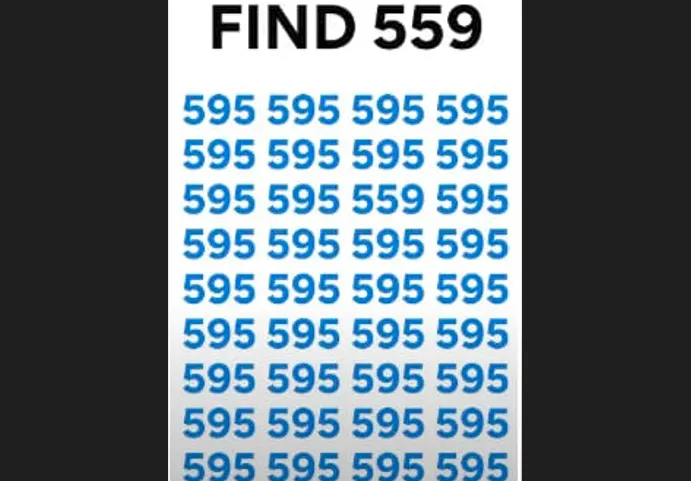 Tes Ilusi Optik: Sedang Tidak Fokus? Coba Latih dengan Menemukan Angka Berbeda dari Deretan 595 dalam 5 Detik!