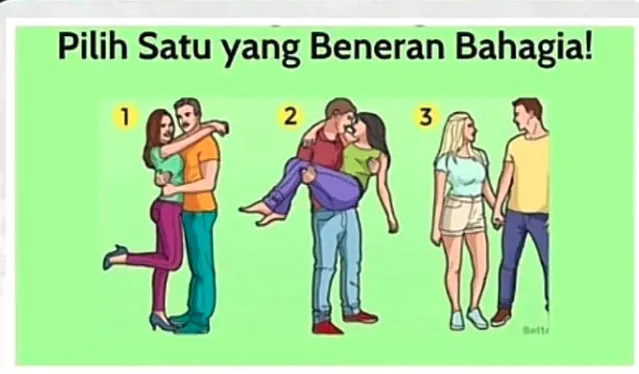 Tes kepribadian: Pilih mana pasangan bahagia menurutmu, hasilnya ungkap sifat dominan dalam hubungan asmara