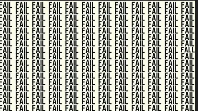 Tes Penglihatan: Seberapa Tinggi IQ Kamu? Coba Temukan Kata Tersembunyi &lsquo;FALL&rsquo; di Antara Kumpulan Kata &lsquo;FAIL&rsquo; dalam 10 Detik