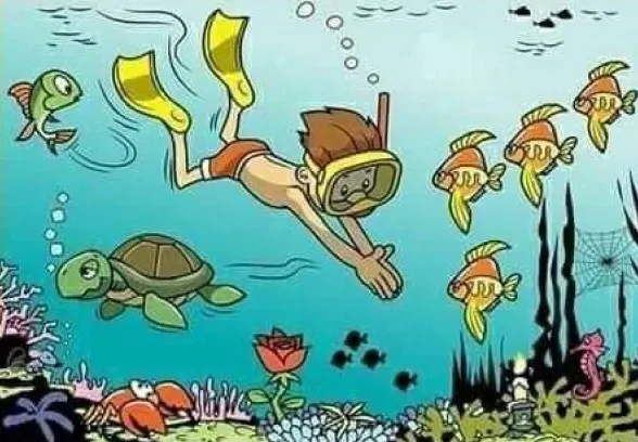 Tes otak: Percaya Diri dengan Kemampuan observasi Kamu? Coba Temukan 5 kesalahan pada Laut Ini