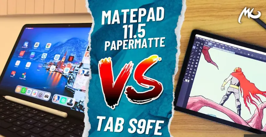 Tablet MatePad 11,5 PaperMatte dan Galaxy Tab S9 FE memiliki harga yang relatif sama serta memiliki kelebihan dan kekurangan masing-masing.