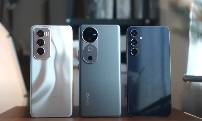 Vivo V40 vs OPPO Reno12 vs Samsung A55