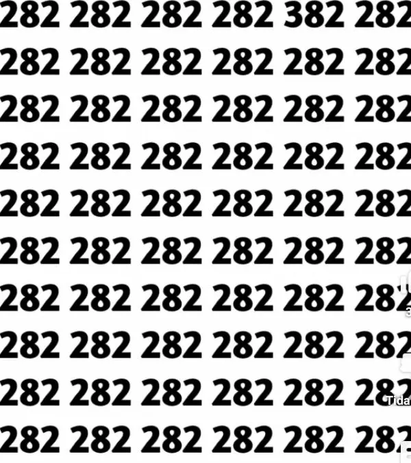Tes IQ: Ingin Lebih Fokus dan Teliti? Coba Temukan Angka Berbeda dari Deretan 282 dalam 5 Detik!