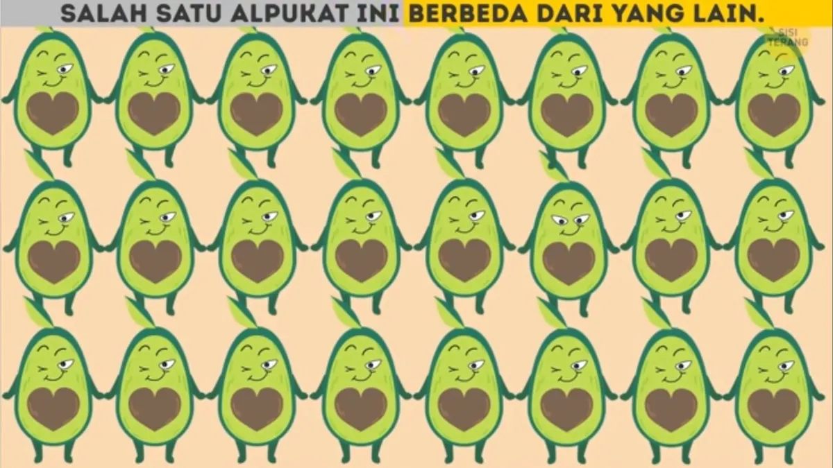 Tes Penglihatan: Buah Alpukat Mana yang Berbeda? Temukan Dalam 10 Detik Jika Penglihatan Kamu Tajam