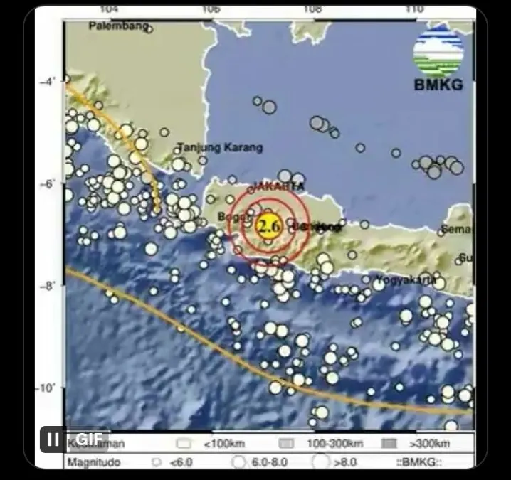Gempa Berkekuatan 2,6 Magnitudo Guncang Kabupaten Cianjur