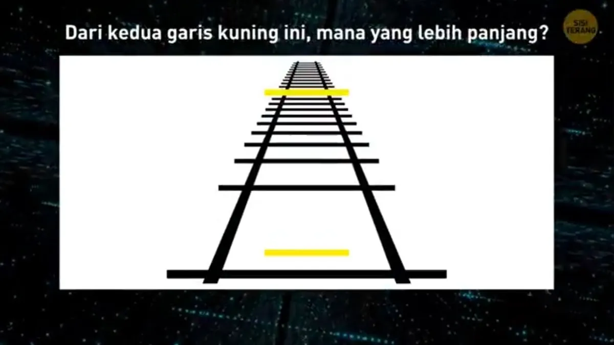 Tes Ilusi Optik: Mana Garis Kuning yang Lebih Panjang? Jawab dalam 5 Detik!
