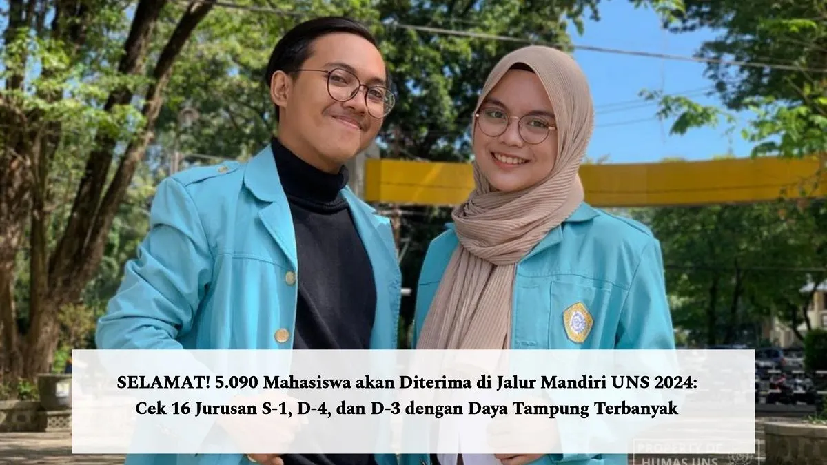 Sebanyak 5.090 mahasiswa akan diterima di Jalur Mandiri Universitas Sebelas Maret (UNS) pada tahun 2024 ini.   