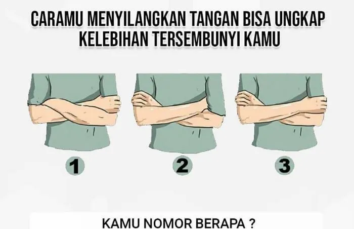 Melihat kelebihan pada dirimu dari cara menyilangkan tangan