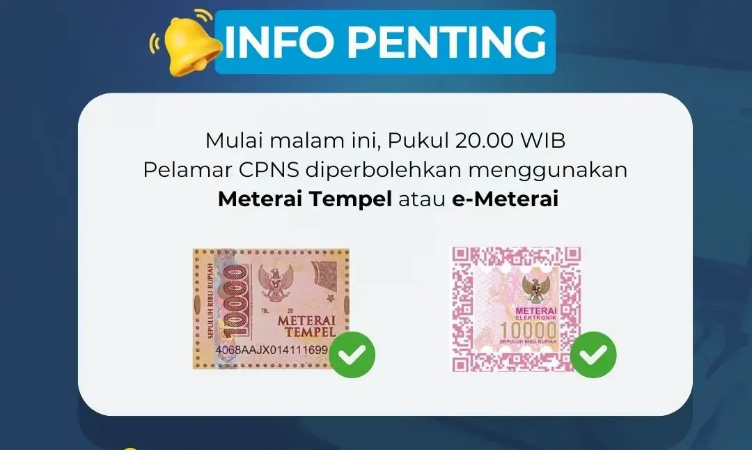 Ada satu kesalahan sepele yang sering kali terlewatkan oleh para pelamar CPNS 2024, yaitu memastikan keaslian e-Meterai.