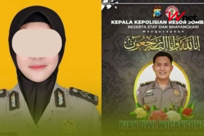   Briptu Fadhilatun Nikmah (kiri) membakar suaminya sendiri yang juga seorang anggota polisi, Briptu Rian Dwi Wicaksono (kanan).
