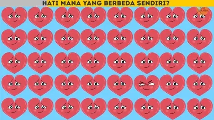 Tes Penglihatan: Apakah Kamu Dapat Menemukan Gambar Hati yang Berbeda dalam 10 Detik?