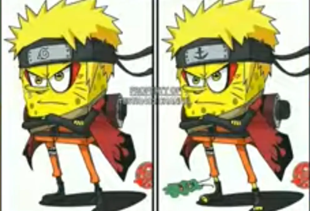 Tes penglihatan kali ini menggunakan gambar Spongebob Squarepants versi anime. Tes ini memiliki 5 perbedaan di dalamnya.