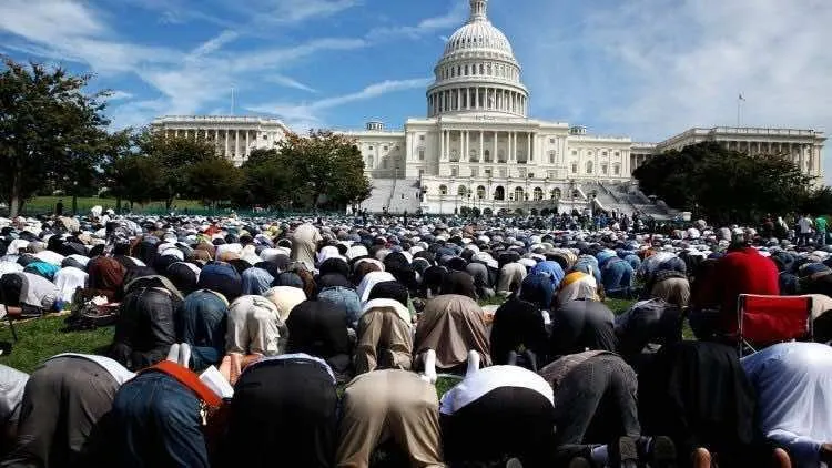 Potret Muslim Amerika Serikat rayakan Idul Fitri 1445 H.