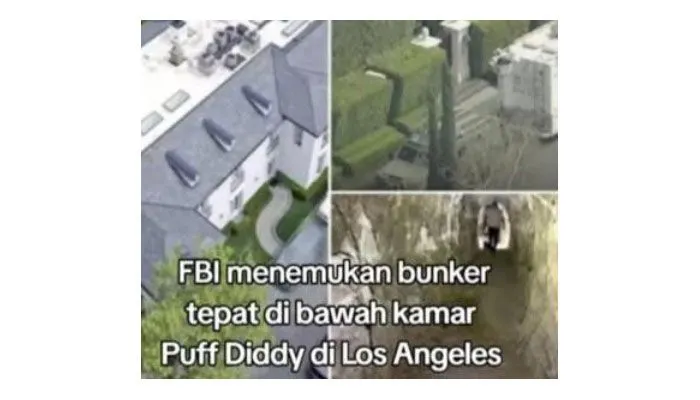 Terowongan bawah tanah di rumah mewah P Diddy