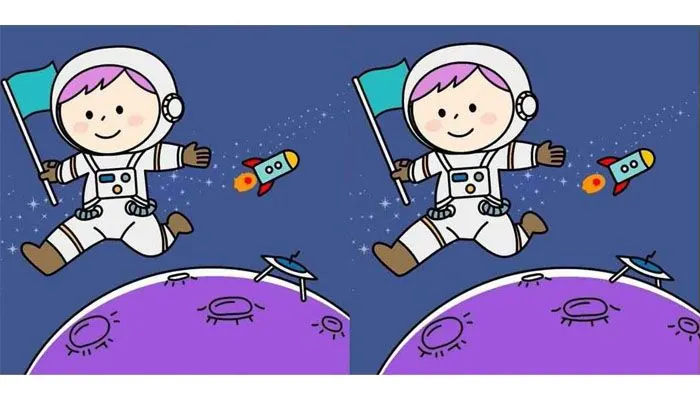 Tes Penglihatan: Coba Temukan 4 Perbedaan Pada Astronot Ini