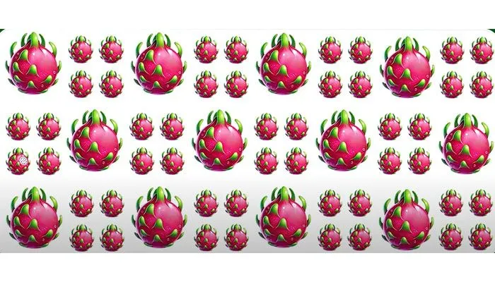 Tes Penglihatan: Coba Temukan Satu Buah Naga yang Berbeda