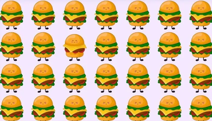 Tes Penglihatan: Coba Temukan Satu Burger yang Berbeda pada Gambar Ini