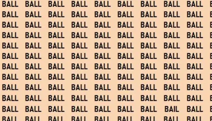 Tes Penglihatan: Coba Temukan Kata Bail di Antara Kata Ball