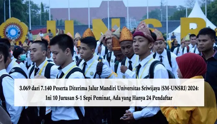3.069 dari 7.140 Peserta Diterima Jalur Mandiri Universitas Sriwijaya (SM-UNSRI) 2024