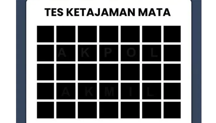 Tes Penglihatan: Cari 1 Kata Tersembunyi pada Kumpulan Kotak Hitam Ini, Apa ya?