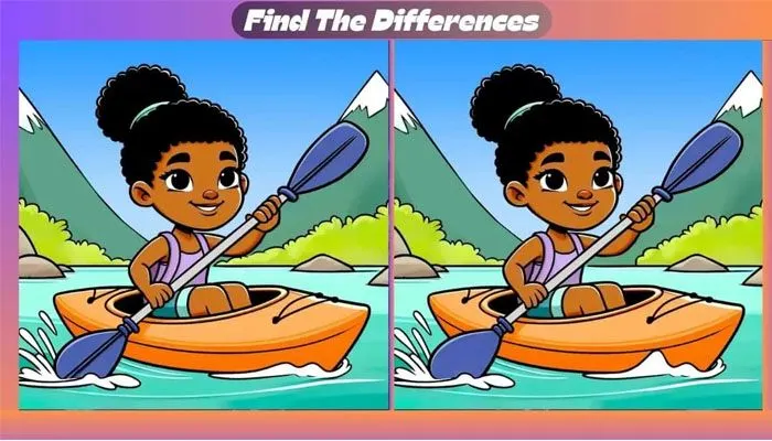Tes IQ: Coba Temukan 3 Perbedaan pada Gambar Anak Perempuan Mendayung Ini