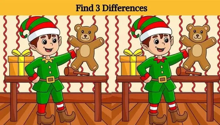 Tes IQ: Cari 3 Perbedaan pada Gambar Laki-Laki Memegang Boneka Beruang Ini