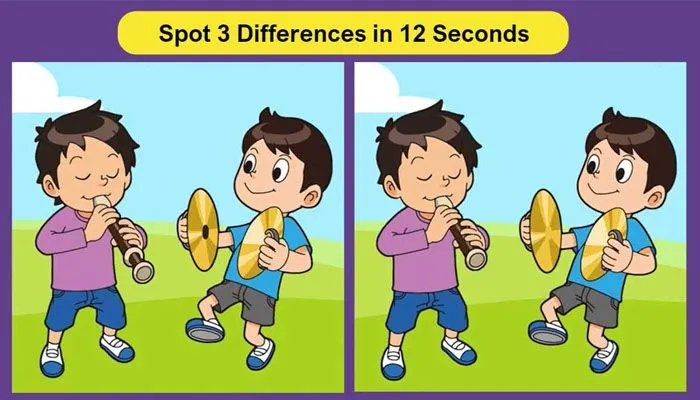 Tes IQ: Ada 3 Perbedaan pada Gambar Anak Laki-laki Bermain Alat Musik Ini